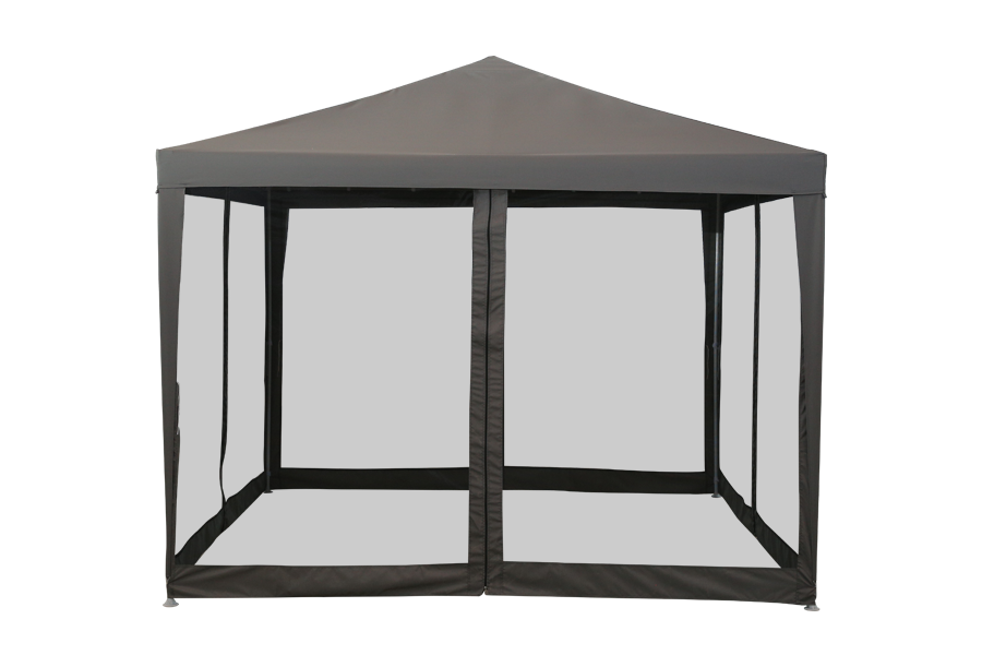 HYTIFE 10' x 10' Pop Up Canopy Tent with Breathable Mesh Sidewalls, Easy Height Adjustable, Easy Transport Carrying Bag for Backyard Garden Patio