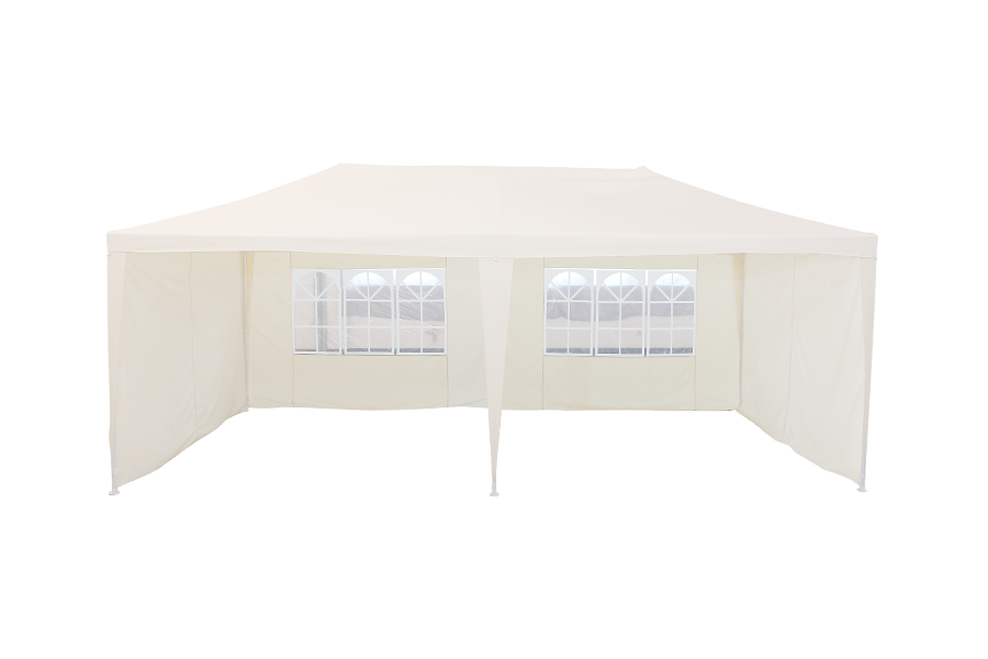  Large 10' x 20' Gazebo Canopy Party Tent with 4 Removable Window Side Walls,Wedding, Picnic Outdoor Events-White
