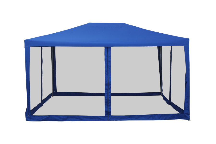 10' x 10' Gazebo Canopy Tent with 4 Removable Mesh Side Walls for Events & Weddings