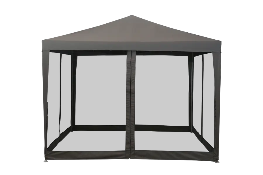 HYTIFE 10' x 10' Pop Up Canopy Tent with Breathable Mesh Sidewalls, Easy Height Adjustable, Easy Transport Carrying Bag for Backyard Garden Patio