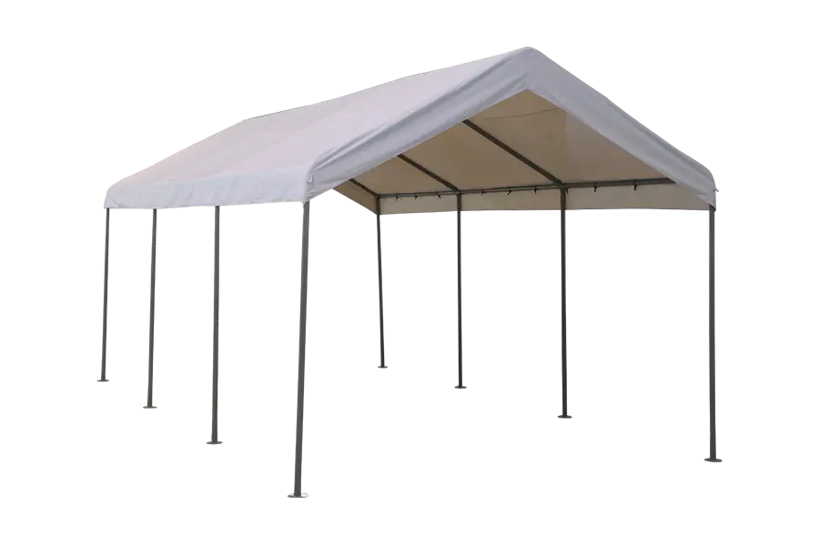 HYTIFE CANYON 10x20ft Heavy Duty Carport with 8 Legs, Auto Portable Garage, Boat Shelter Tent & Market Stall Car Canopy for Party & Wedding, Grey