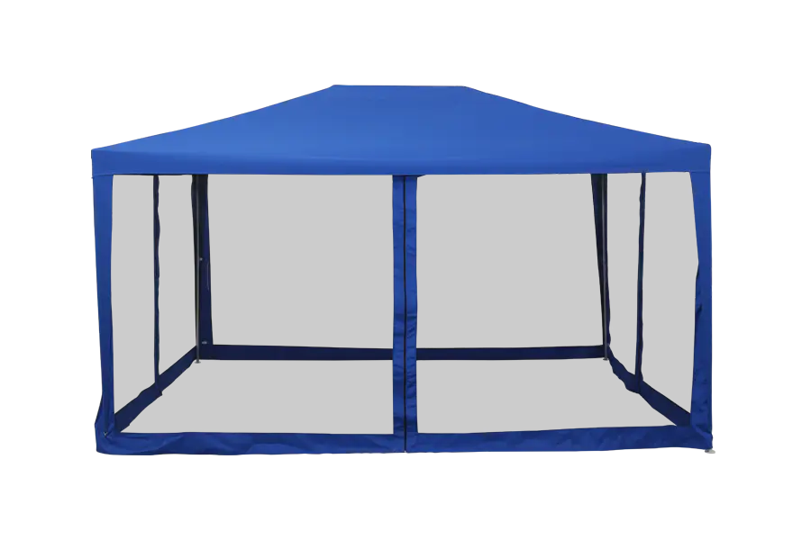 10' x 10' Gazebo Canopy Tent with 4 Removable Mesh Side Walls for Events & Weddings